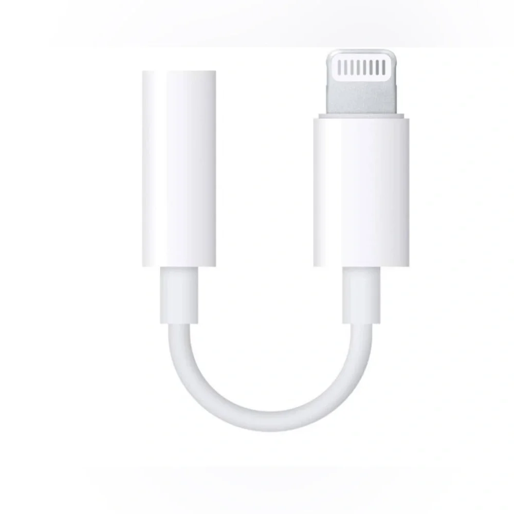 White Lightning to 3.5mm Headphone Adapter New